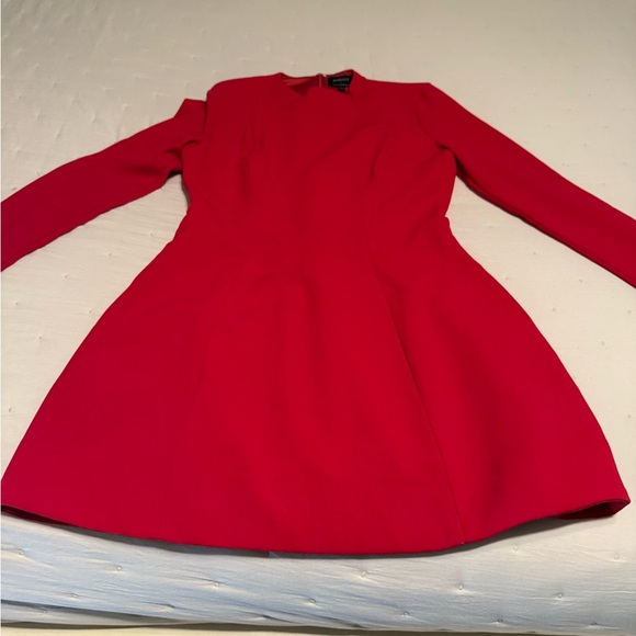 Bardot Red Long Sleeve Sheath Mini Dress - Picture 6 of 8
